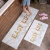 [kitchen] ins kitchen mat strip waterproof oil proof non slip leather household foot pad marble color leaf 45 * 150cm