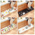 Cartoon Japanese style household wear-resistant non slipfoot pad household waterproof oil-proof strip PVC leather kitchen floor mat fruit pie kitchen two piece set [45 * 75cm + 45 * 150cm]