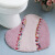 Emperor Zhonghuang's high-grade embroidered floor mat, heart-shaped country style, lovely bedroom floor mat, toilet, doormat non slipfoot pad, pink colorful embossed 50x65cm small love