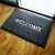 Blue welcome mat doormat welcome shop hotel entrance foot pad silk Circle Custom blue thick welcome 120 * 180