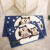 Woven jacquard floor mat into the bathroom door bedroom kitchen non slip mat absorbent foot mat black grey cat 50x80cm