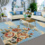 Wanteng living room carpet tea table carpet bedroom bedside carpet Mediterranean blue modern simple fashion thick hand carved carpet 1421b blue thick encryption 800 * 1500mm