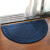 Living room, foot pad, bathroom, non slip, step on foot pad, retro semi-circular polypropylene floor mat, doormat, navy blue, 48x78cm