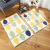 Household flocking bedroom living room mat simple household kitchen toilet door water absorption non slipfoot pad lemon Beige 50 * 80cm