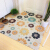 Doormat, entrance hall, entrance door, carpet, doormat, Nordic entry silk ring, foot pad, household mat, yellow and blue flowers, 80x120cm