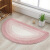 Cocoa soda semi-circular floor mat, doormat, toilet, bathroom, bathroom, bathroom, water absorption, non slip floor mat, door entry, porch, living room, bedroom, door mat, machine washable pink 40x60cm