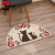 Jiabolang cartoon mat doormat foot pad household bathroom entrance water absorption non slip mat bathroom entrance mat cat semicircle 50cm * 80cm