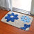 Superfine fiber floor mat bedroom living room floor mat absorbent dirty resistant bathroom non slip mat long hair doormat doorway foot pad blue large flower 50 * 80cm