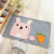 Cartoon thick flocking mat in door foot pad household bedroom toilet door water absorption non slipfoot paddoormat rabbit 45 * 65cm