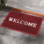 Welcome to welcome mat, dark red welcom 77cm * 117cm - 6mm thick