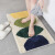 Household flocking bedroom living room mat simple household kitchen toilet door water absorption non slipfoot pad lemon Beige 50 * 80cm