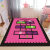 Ins living room, carpet bedroom, bedside girl room, pink princess, lovely girl's heart net, red tide mat, pink checkers 140 * 200 cm