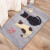 Woven jacquard floor mat into the bathroom door bedroom kitchen non slip mat absorbent foot mat black grey cat 50x80cm