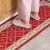 Double happiness European style this encryption chenille jacquard simple elegant kitchen non slip floor mat floating window long spot pad household European style red 45cm * 175cm one pack