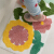 Taro Valley color mat, plush, cool kitchen mat, carpet, lobby, bathroom, bathroom, water absorption, foot pad, soft and comfortable pad, light blue sunflower, 50 * 160cm