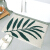 Fuji floor mat duormatfoot pad green leaves thick flocking floor mat household non slipbedroom toilet water absorption foot pad leaf language-b 50 * 80cm