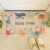 Bright horse enters the door, silk ring mat, customized cute pet family foot pad enters the hall, the porch rubs the soil, non slipdoormat roams 45 * 75cm under the sea