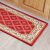 Double happiness European style this encryption chenille jacquard simple elegant kitchen non slip floor mat floating window long spot pad household European style red 45cm * 175cm one pack