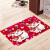 Yongyang carpet entrance doormat bedroom living room carptenon slip red Fortune Cat happy water absorption, dry and dirty mat kitchen entrance mat access safety horizontal plate 50 * 80cm