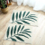 Fuji floor mat duormatfoot pad green leaves thick flocking floor mat household non slipbedroom toilet water absorption foot pad leaf language-b 50 * 80cm