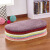 Xi Yun home textile imitates cashmere bedroom carpet oval carpet living room bathroom kitchen non slip mat imitates cashmere cushion carpet grey purple [ellipse] 50 * 80cm