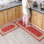 Double happiness European style this encryption chenille jacquard simple elegant kitchen non slip floor mat floating window long spot pad household European style red 45cm * 175cm one pack