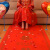 Royal Eye disposable red carpet wedding celebration opening ceremony printing blended non-woven non slip red stairs carpet corridor scenery wedding decoration products stamping step by step happy red carpet width 1 m length 40 m