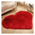 Northern Europe simplelins imitation Australian wool suede double bottom love carpet mattress sofa cushion cushion foot pad light yellow heart 40 * 50