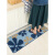 Custom kitchen floor mat, doormat, long strip, non slip, oil proof, modern simple, entrance, water absorption, foot pad, bathroom, carpet, red rich circle, 45 * 70 + 45 * 180cm