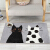 Simple Japanese and Korean household water absorption cartoon door, non slip ground wave pad point cat 50cm * 80cm