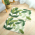 Fuji floor mat duormatfoot pad green leaves thick flocking floor mat household non slipbedroom toilet water absorption foot pad leaf language-b 50 * 80cm