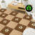 [10 pieces] splicing floor mat, stair corner, glue free self-priming square bedside blanket, thicknon slip office, living room, children's room, full of crawling mat, pet mat, tatami mat, clover (camel) 28 * 28cm (10 pieces)