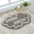 Cocoa soda creative smile cloud shape bedroom bathroom entrance mat toilet bathroom door bathroom bathroom non slip water absorption foot padbedside bed tail long strip carpet dark brown 40x60cm