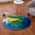 Creative earth round carpet personalized computer chair basket cloakroom fashion living room study bedroom carpet earth diameter 120cm