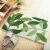 Fuji floor mat duormatfoot pad green leaves thick flocking floor mat household non slipbedroom toilet water absorption foot pad leaf language-b 50 * 80cm