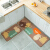 European style British kitchen mat, water absorption and oil proof floor mat, doormat, entrance porch mat, non slip mat, bedroom household long bar mat, four color spoon cup 50x80 + 50x120cm [set]