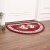 AMITA bathroom, floor mat, doormat non slip mat, foot pad, household bathroom, entering doormat, 165 wine red, 60cm * 90cm, semicircle