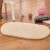 Non slip water absorption carpet at the entrance of oval bathroom, bedroom porch, kitchen, bathroom, indoor doormat, doormat, foot pad, beige white, oval 40 * 60cm, cashmere 2 pieces [can be delivered in different colors]