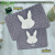 Water absorbing foot pad bathroom bathroom household entrance mat bathroom hall porch bathroom non slip mat wave point rabbit 60cmx90cm