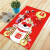 Yongyang carpet entrance doormat bedroom living room carptenon slip red Fortune Cat happy water absorption, dry and dirty mat kitchen entrance mat access safety horizontal plate 50 * 80cm