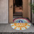 Tianchen semicircular porch mat doormat doormat rubbing earth silk circle foot pad entering door household waterproof silk circle rainbow 45 * 90cm