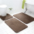 Huiduo floor mat fine fiber floor mat doormat foot pad bathroom non slip pad machine washable toilet U-pad simple coffee 50 * 50 + 50 * 80cm [2-piece set]