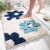 Dajiang floor mat doormat suction mat kitchen bedroom household foot pad bathroom bathroom entrance bathroom non slip pad blue flower 60x90cm