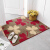 Double happiness European style style style entry doormat doormat bathroom toilet absorbent mat bedroom living room blanket household woven washable non slip mat red clover 90cm * 120cm