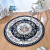 European style round carpet hanging chair hanging basket swivel pad computer chair swivel cushion study bedroomfloor mats rocking chair cushion 323 dark blue 120cm round