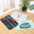 Nordic simplelins floor mat kitchen bedroom toilet bathroom entrance non slip into doormat foot pad green leaves 50 * 80cm + 45 * 120cm two pack