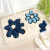 Dajiang floor mat doormat suction mat kitchen bedroom household foot pad bathroom bathroom entrance bathroom non slip pad blue flower 60x90cm