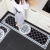 [kitchen] European style black kitchen mat long mat waterproof and oil proof non slip leather pad household bed front door foot pad hand washable black granular bottom combination 50x80 + 50x180 send 50x80