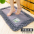 Green pine floor mat household embroidery doormat bathroom kitchen absorbent non slip mat bedroom living room foot pad household dark brown paste cloth embroidery TPR 45 * 120cm square [kitchen strip]