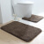 Huiduo floor mat fine fiber floor mat doormat foot pad bathroom non slip pad machine washable toilet U-pad simple coffee 50 * 50 + 50 * 80cm [2-piece set]